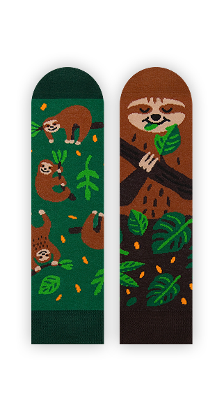 Kindersocken, Faultiere Socken für Kinder, Motivsocken für Kinder.