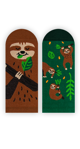 Sneakersocken, Faultier Sneakersocken, Motivsocken, Themensocken.