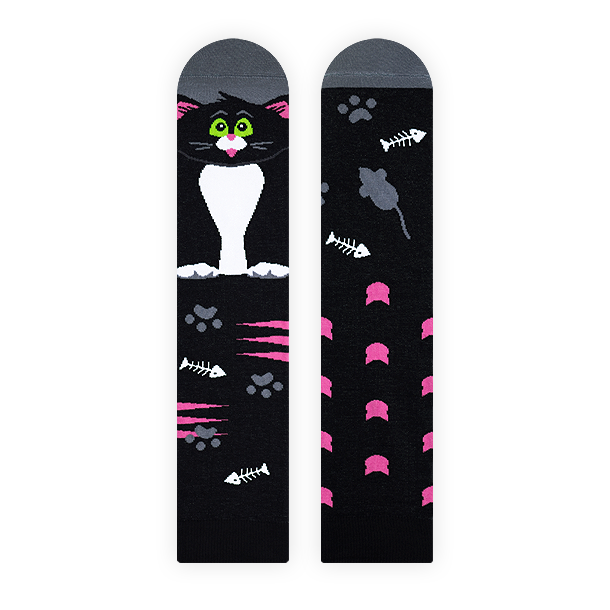 Katzen Socken, Socken mit Tiermotiven, Themensocken, Motivsocken, Geschenkidee für die Freundin.