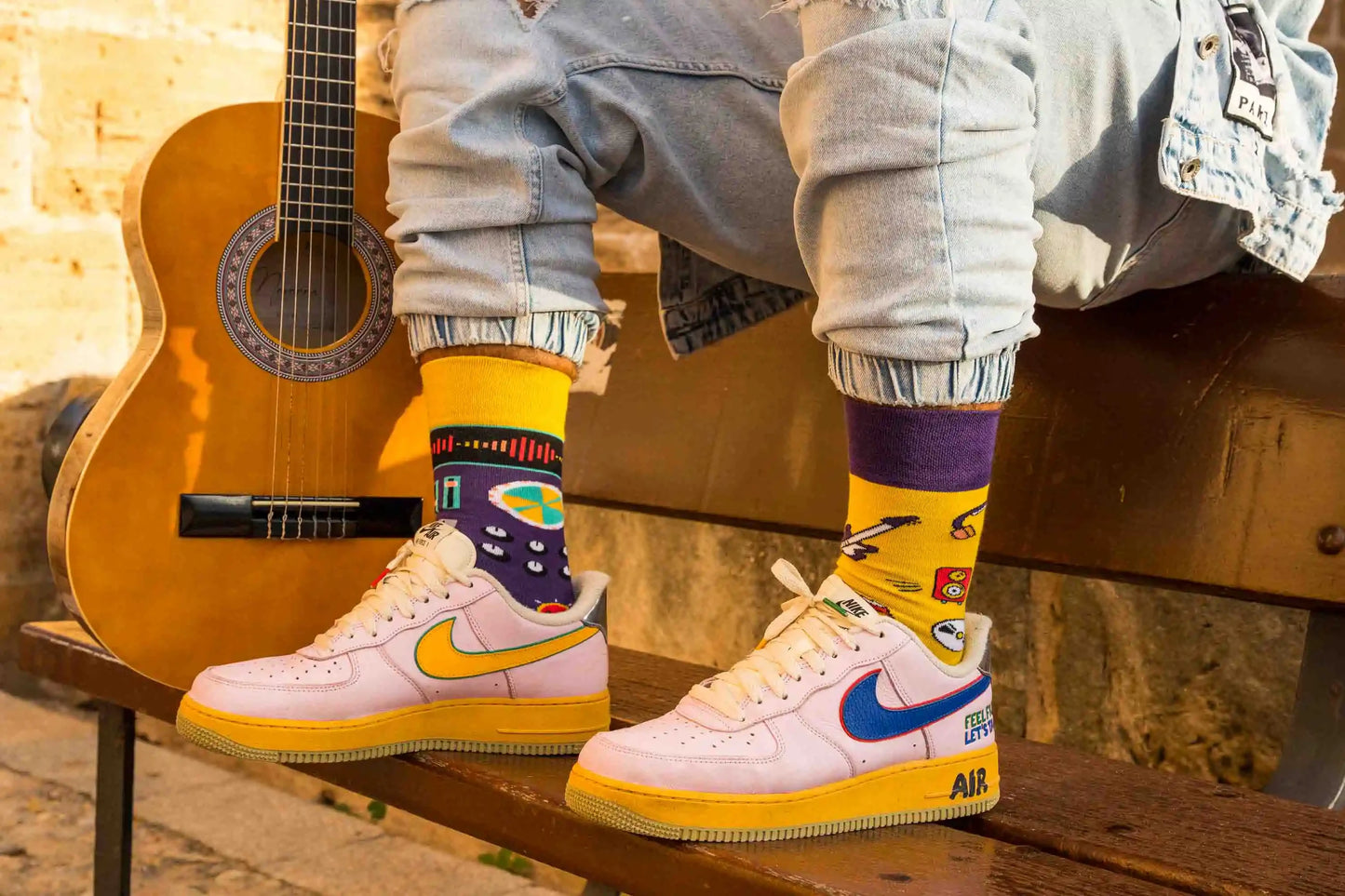 Musik Socken, Motivsocken, bunte Socken, Geschenkidee für Musikerin.
