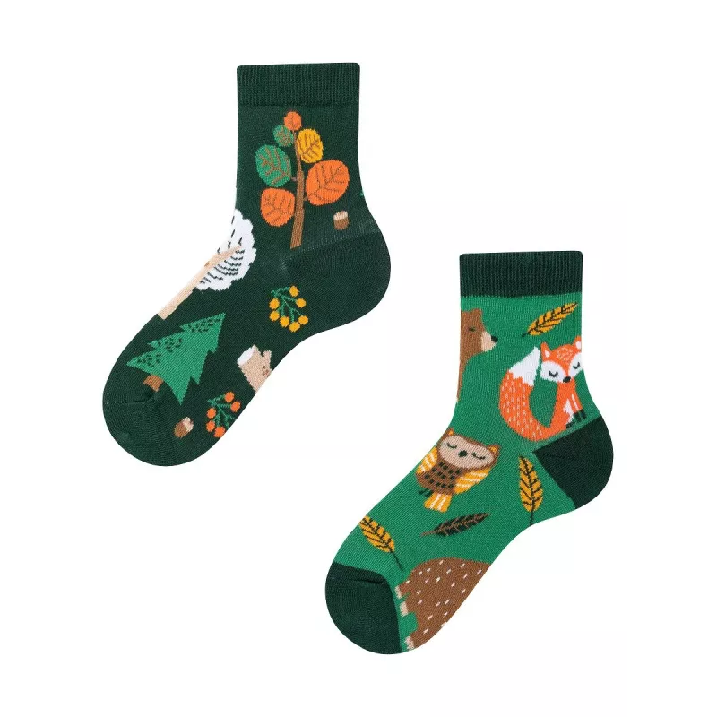 Waldtiere Kindersocken, Motivsocken für Kinder, Geschenkidee für Jungs und Mädchen.