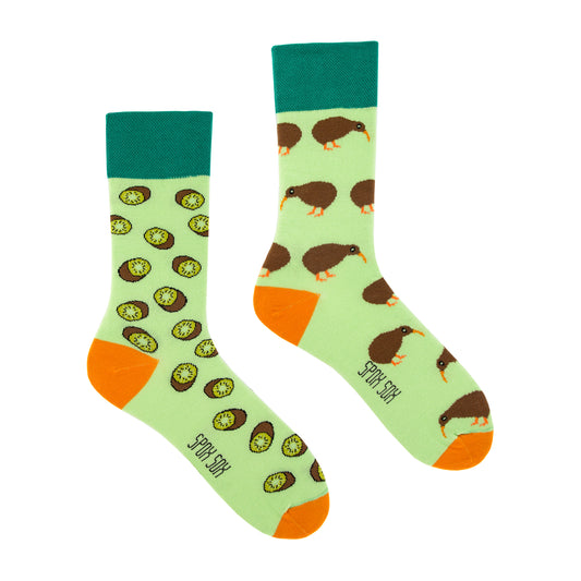 Kiwi Socken, Kiwivogel Socken, Motivsocken, bunte Socken, Geschenkidee für die Freundin.