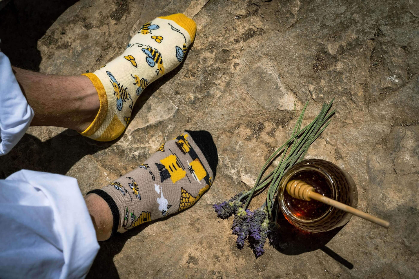 Sneakersocken, Bienen Sneakersocken, bute Sneakersocken, Sneakersocken mit Motiven.
