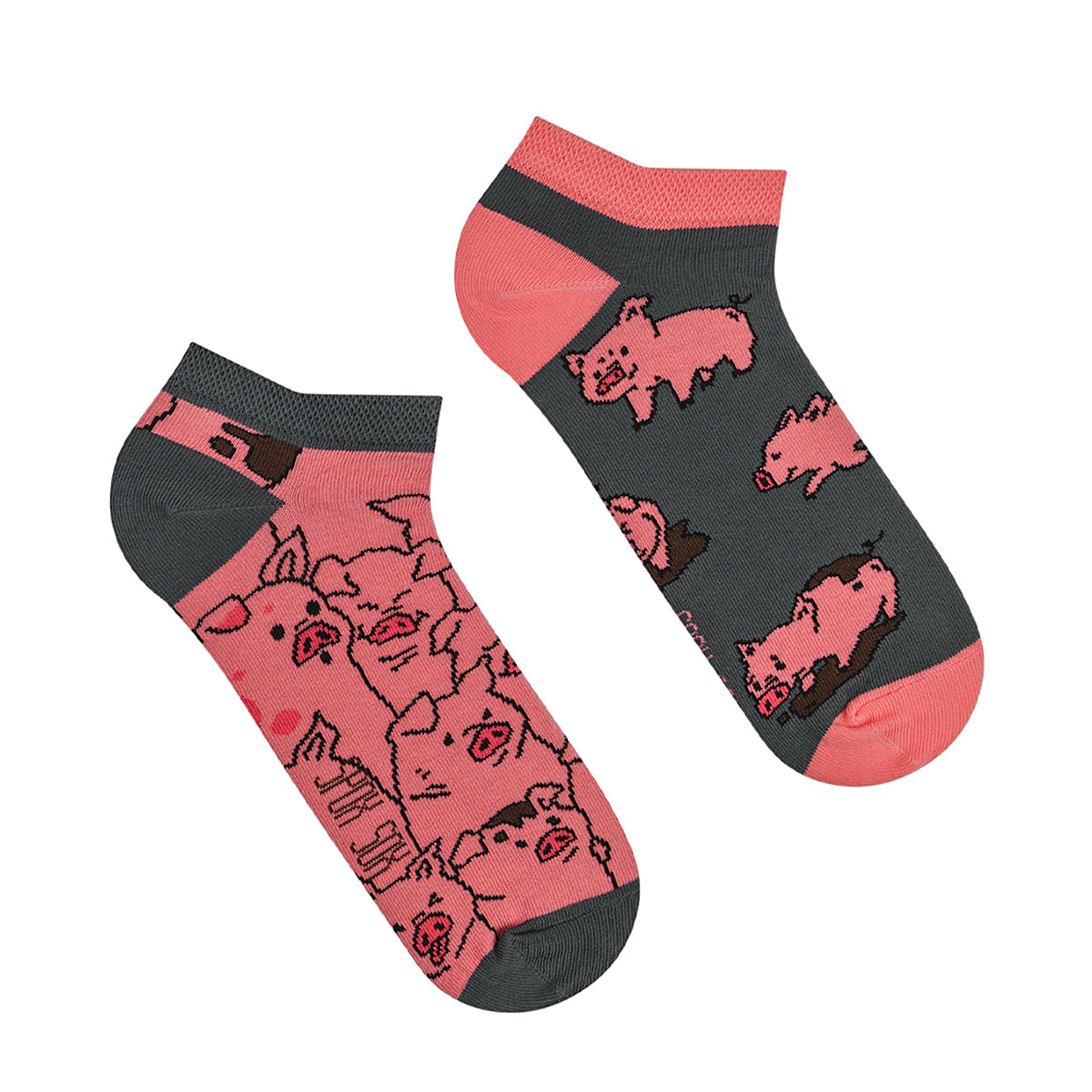 Sneakersocken, Schweine Sneakersocken, bute Sneakersocken, Sneakersocken mit Motiven.