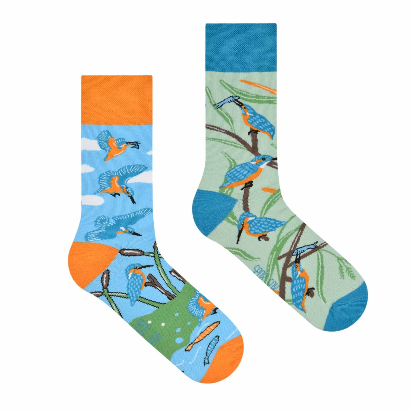 Eisvogel Socken, Motivsocken, bunte Socken, Geschenkidee für die Freundin.