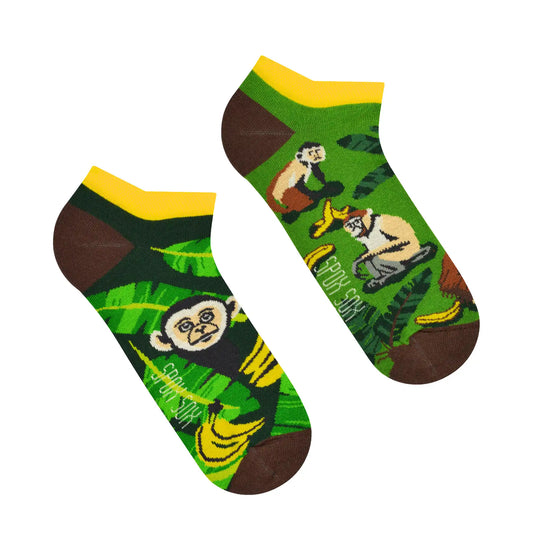 Sneakersocken, Affen Sneakersocken, bunte Sneakersocken, Sneakersocken mit Motiven.
