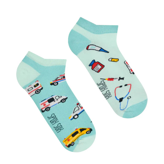 Sneakersocken, Sanitäter Sneakersocken, bunte Sneakersocken, Sneakersocken mit Motiven.