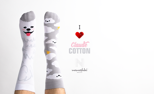 Wolken Socken, Socken mit Tiermotiven, Themensocken, Motivsocken, Geschenkidee für die Freundin.