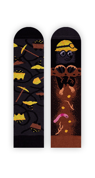 Kindersocken, Maulwurf Socken für Kinder, Motivsocken für Kinder.