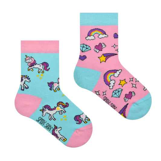 Einhorn Kindersocken, Motivsocken für Kinder, Geschenkidee für Mädchen.