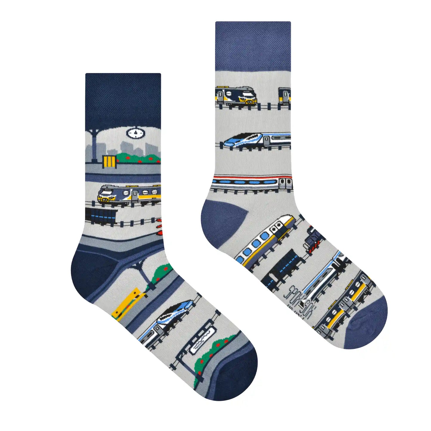 Eisenbahn Socken, Socken mit Zügen, Motivsocken oder weitere Themensocken auf Sockeläuft.de