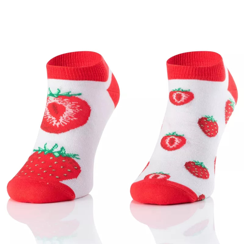 Erdbeere Socken, Sneakersocken, Motivsocken oder weitere Themensocken auf Sockeläuft.de