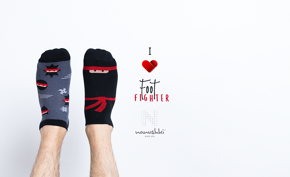 Sneakersocken, Ninja Sneakersocken, Motivsocken, Themensocken.