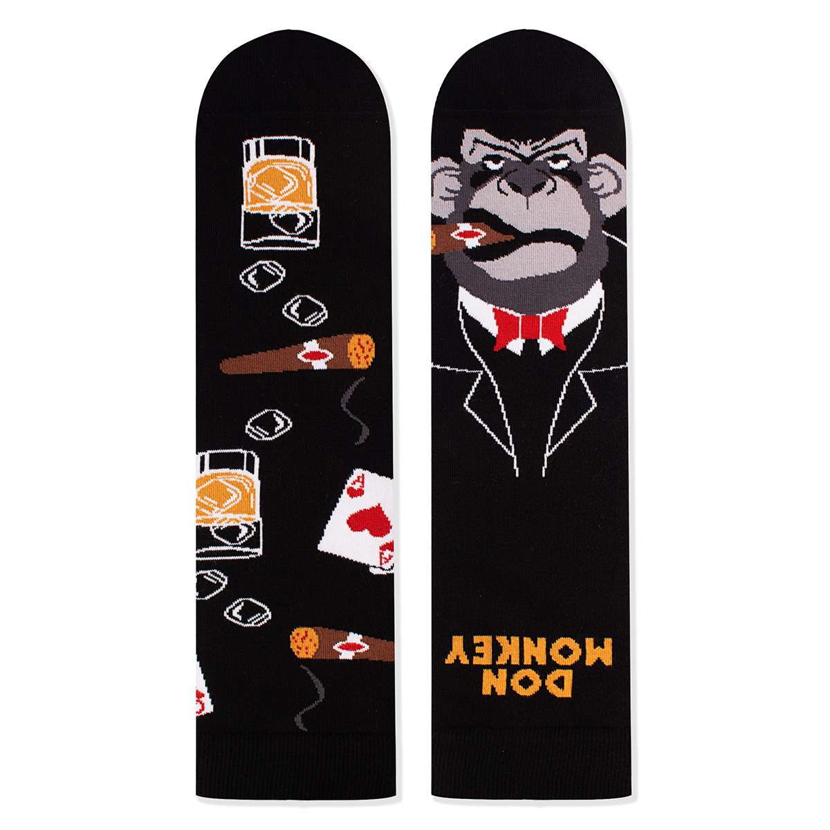 Motivsocken, Gorilla Socken, Themensocken, Geschenkidee für Whiskyliebhaber