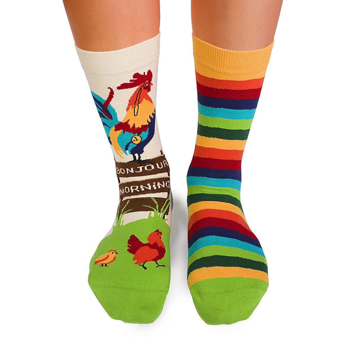 Motivsocken, Hahn Socken, Themensocken, Geschenk für Landwirt
