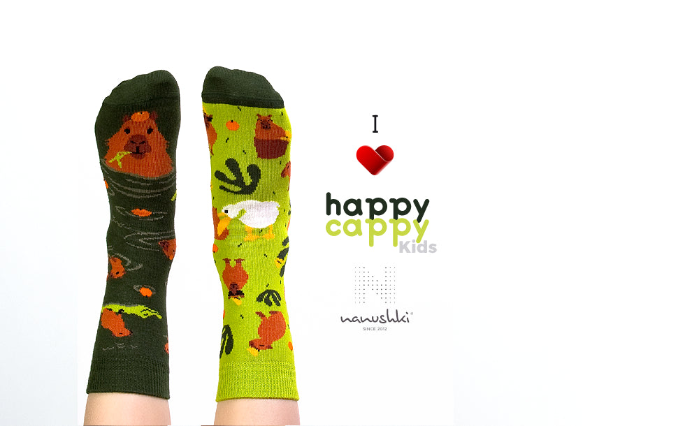 Kindersocken, Wasserschwein Socken für Kinder, Motivsocken für Kinder.