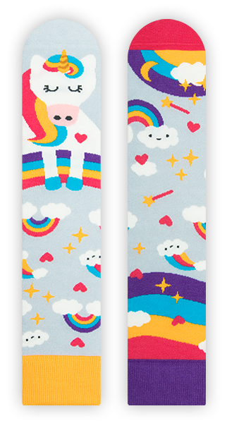 Einhorn Socken, Socken mit Tiermotiven, Themensocken, Motivsocken, Geschenkidee für die Freundin.