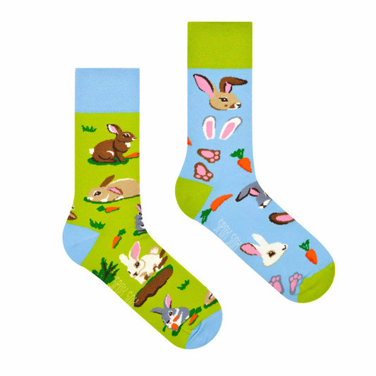 Hasen Socken, Motivsocken, bunte Socken, Geschenkidee für Naturfreunde.