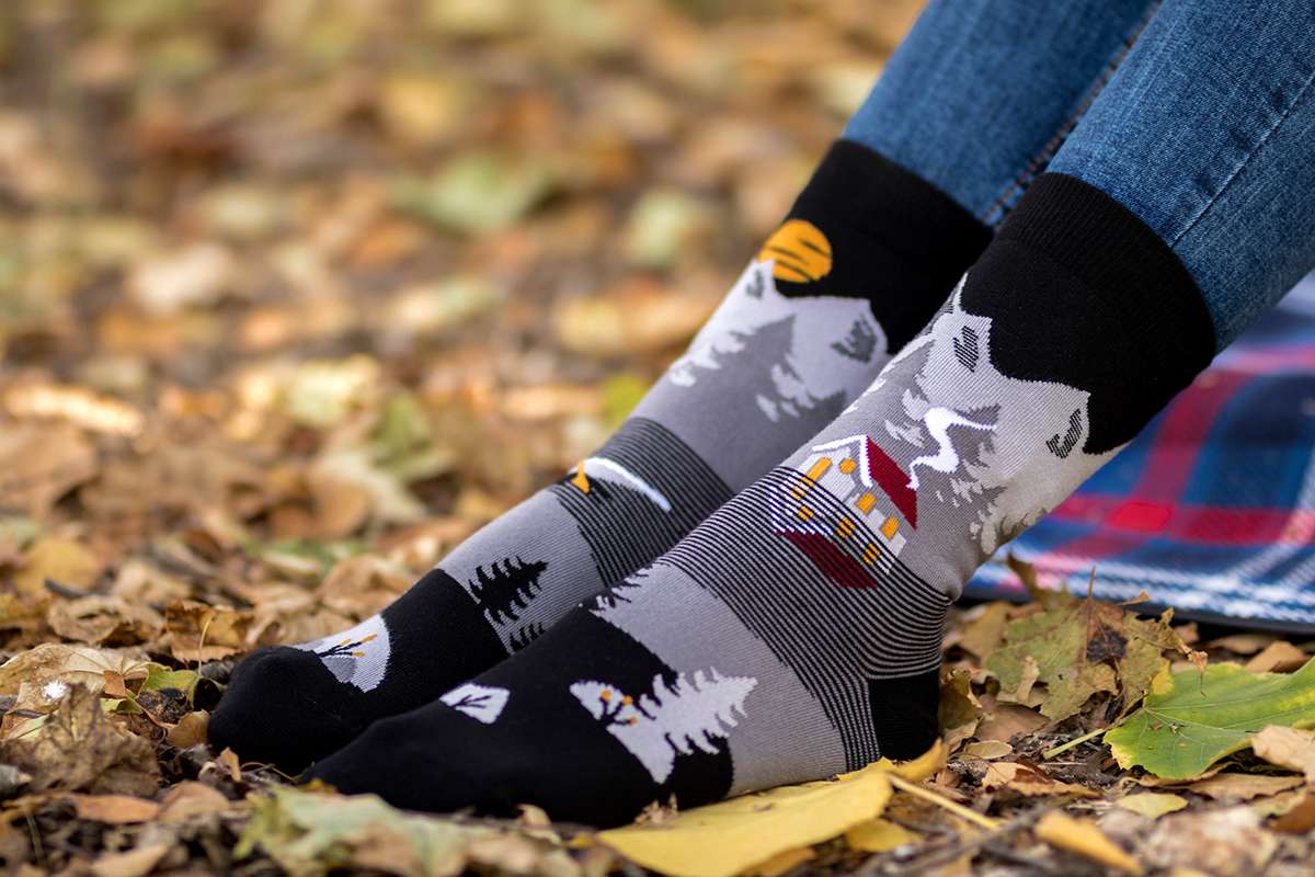 Motivsocken, Berg Socken, Themensocken, Geschenkidee für Naturfreunde