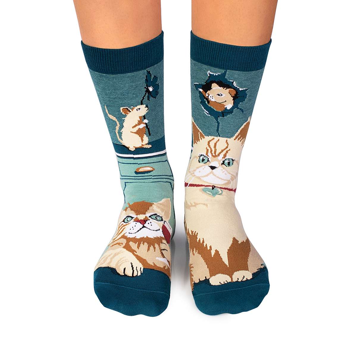 Motivsocken, Katzen Socken, Themensocken, Geschenkidee für Katzenbesitzer