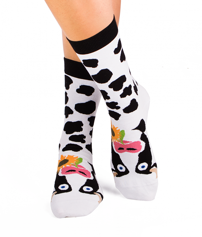 Motivsocken, Kuh Socken, Themensocken, Geschenk für Landwirt