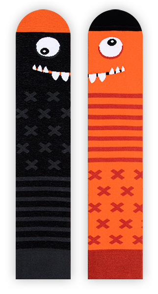 Monster Socken, Socken mit Monstern, Halloween Socken, Motivsocken, Themensocken.