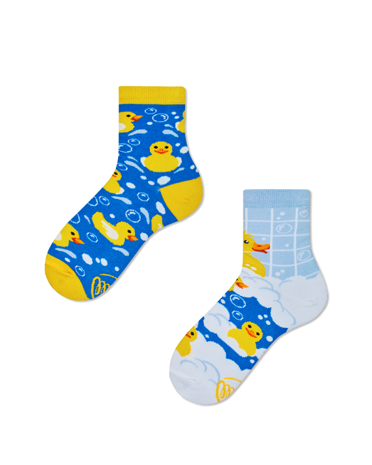 Quietscheentchen Kindersocken, Enten Kindersocken, Motivsocken für Kinder, Geschenkidee für Jungs und Mädchen.