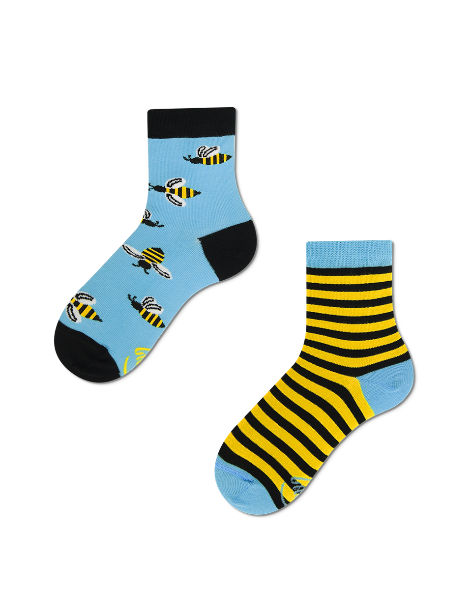 Bienen Kindersocken, Motivsocken für Kinder, Geschenkidee für Jungs und Mädchen.