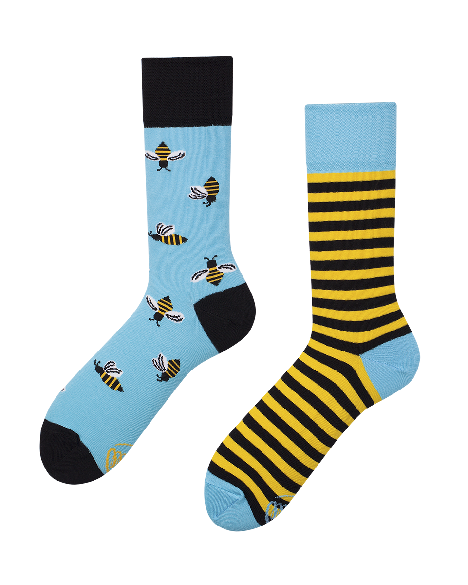 Bienen Socken, Socken mit Tiermotiven, Motivsocken, Themensocken, Geschenkidee für Imkerin.