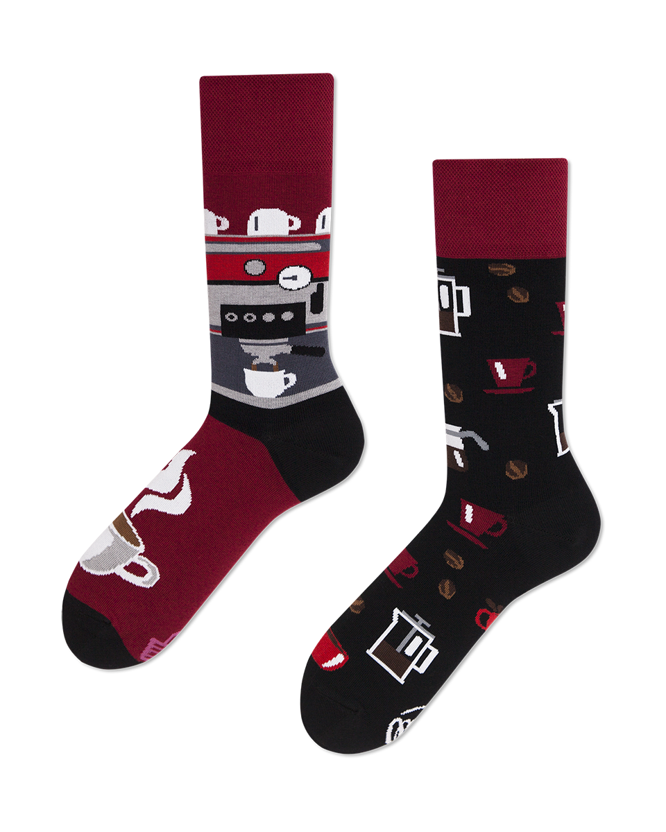 Kaffee Socken, Cappuccino Socken, Motivsocken, Themensocken, Geschenkidee für Barista.