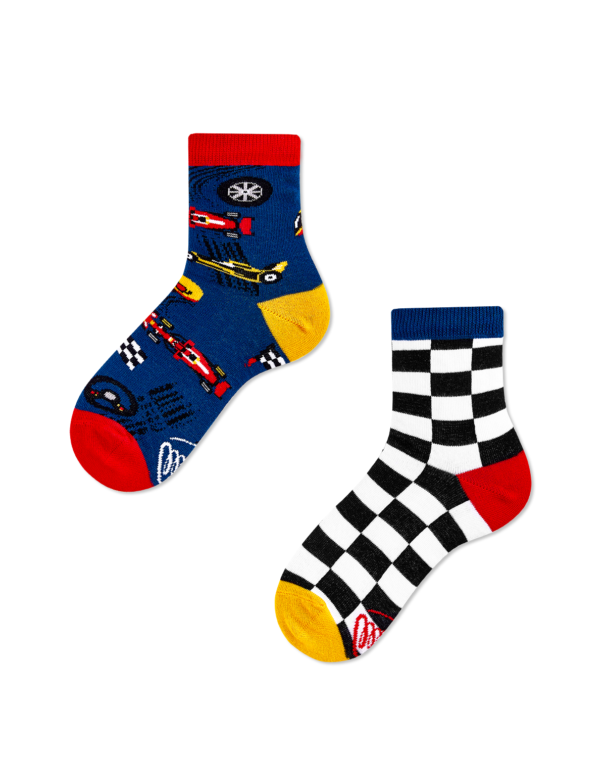 Rennfahrere Kindersocken, Auto Kindersocken, Motivsocken für Kinder, Geschenkidee für Jungs und Mädchen.