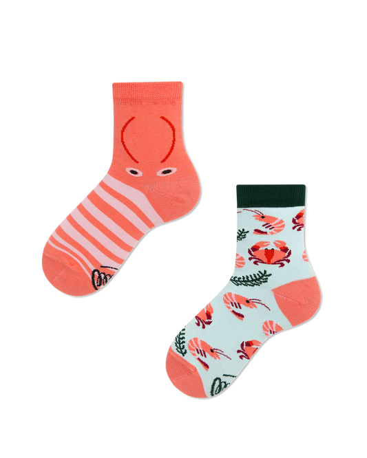 Krebs Kindersocken, Motivsocken für Kinder, Geschenkidee für Jungs und Mädchen.