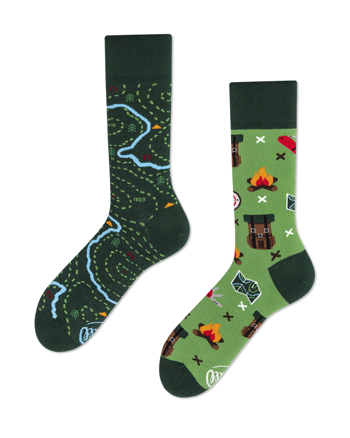 Pfadfinder Socken, Wander Socken, Motivsocken, Themensocken, Geschenkidee für Förtser.