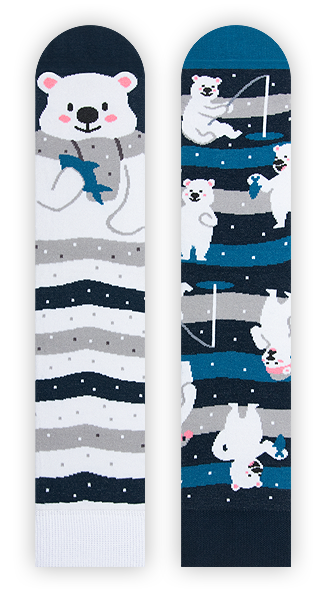 Eisbär Socken, Winter Socken, Weihnachtssocken, Motivsocken, Geschenk zu Weihnachten.