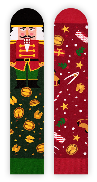 Weihnachtssocken, Nussknacker Socken, Motivsocken, Geschenk zu Weihnachten.