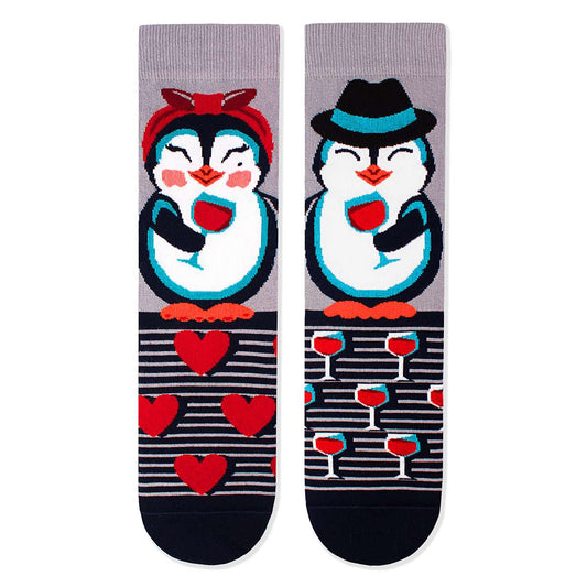 Pinguin Socken, Motivsocken, Themensocken, Geschenk für Paare