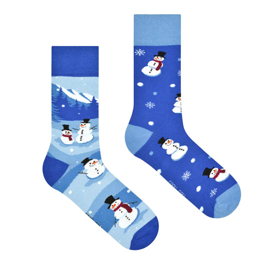 Schneemann Socken, Weihnachtssocken, Motivsocken, bunte Socken, Geschenkidee zu Weihnachten