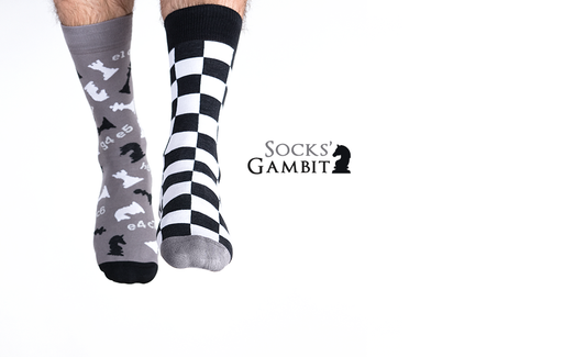 Schach Socken, Socken mit Schachfiguren, Themensocken, Motivsocken, Geschenk für Schachspieler.