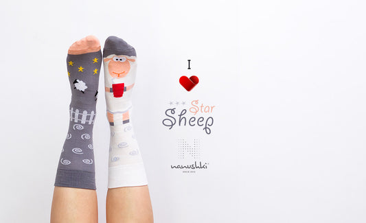 Schaf Socken, Socken mit Tiermotiven, Themensocken, Motivsocken, Geschenkidee für Landwirt.