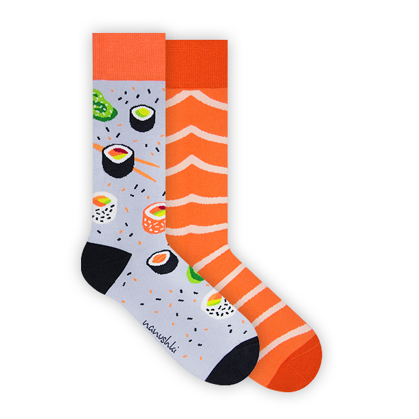 Sushi Socken, Food Socken, Themensocken, Motivsocken, Geschenkidee für Koch