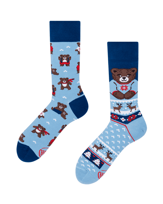 Teddybär Socken, Weihnachtssocken und weitere Motivsocken auf Sockeläuft.de