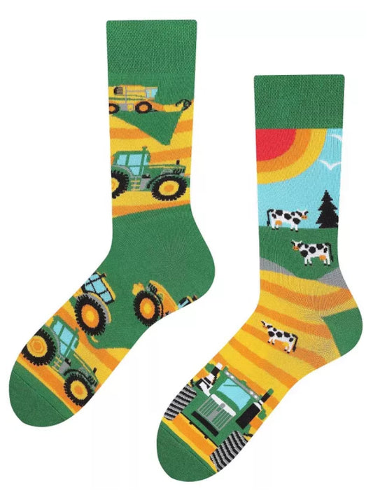 Traktor Socken, Farmer Socken, Motivsocken oder weitere Themensocken auf Sockeläuft.de