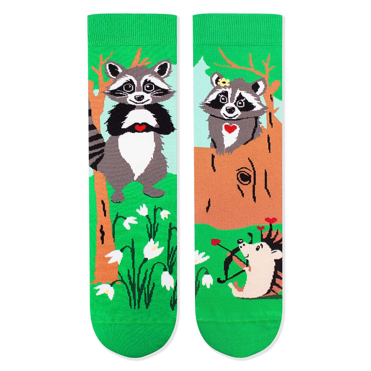 Motivsocken, Waschbär Socken, Themensocken, Geschenkidee für Paare