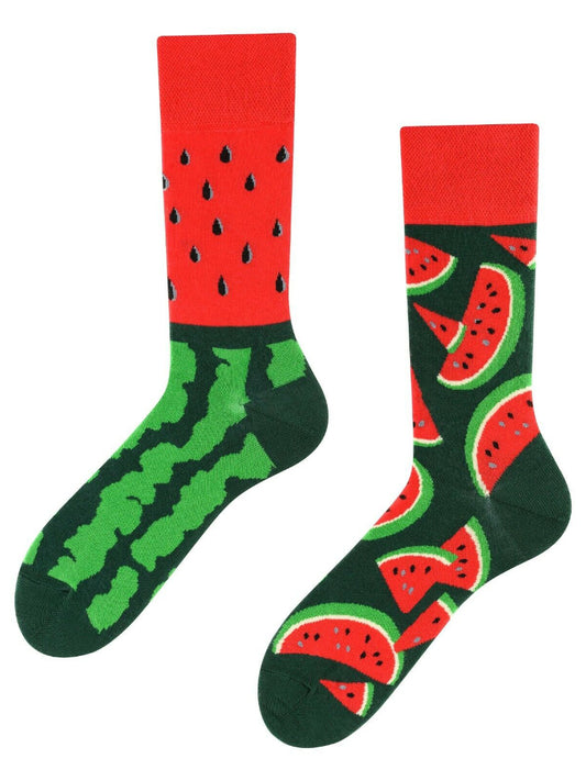 Wassermelonen Socken, Motivsocken, Themensocken, Geschenkidee für Obsthändlerin