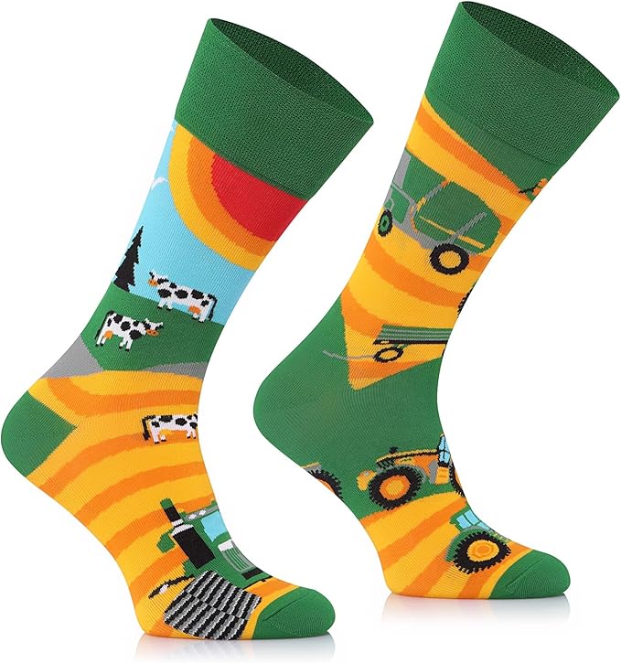 Traktor Socken, Farmer Socken, Motivsocken oder weitere Themensocken auf Sockeläuft.de