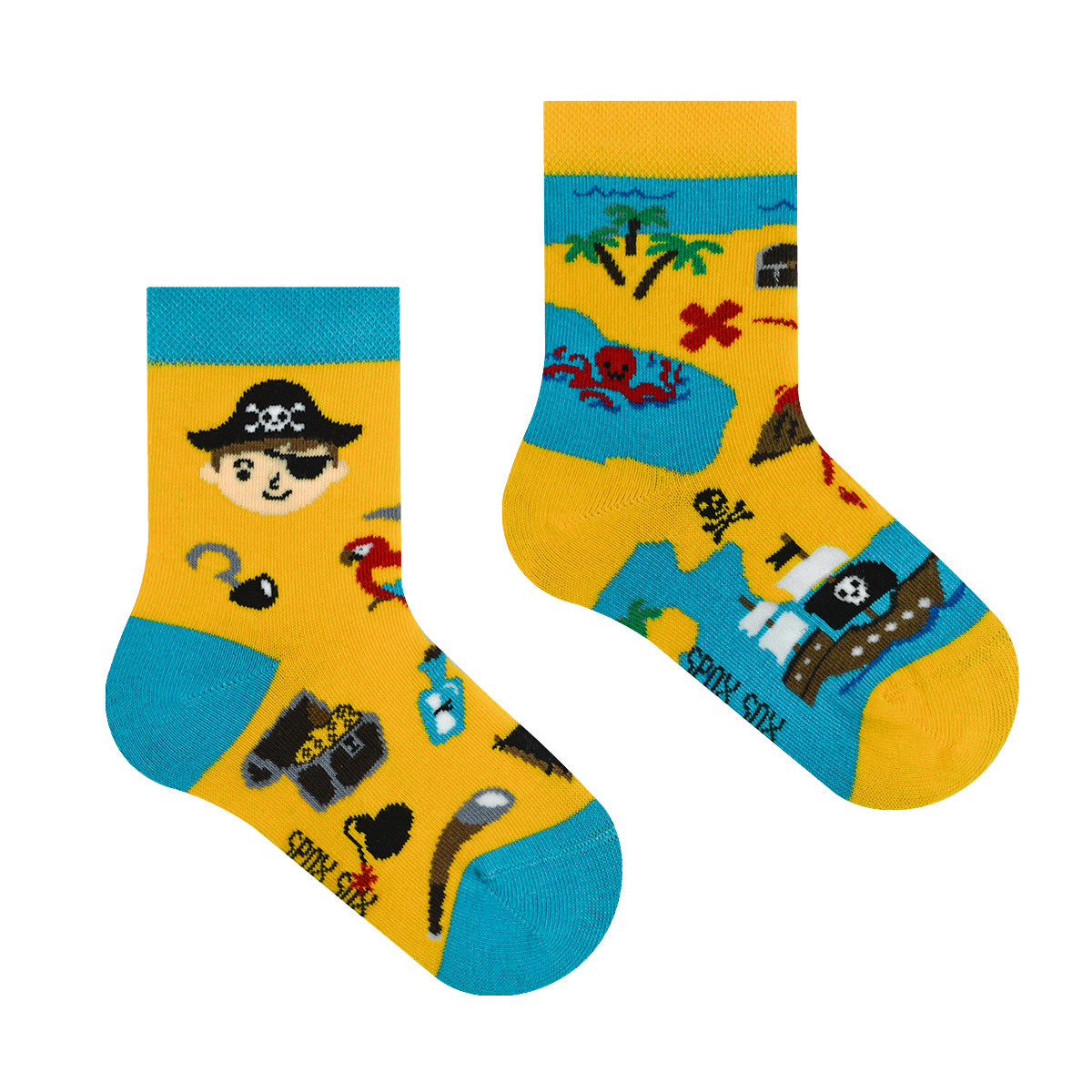 Piraten Kindersocken, Motivsocken für Kinder, Geschenkidee für Jungs und Mädchen.