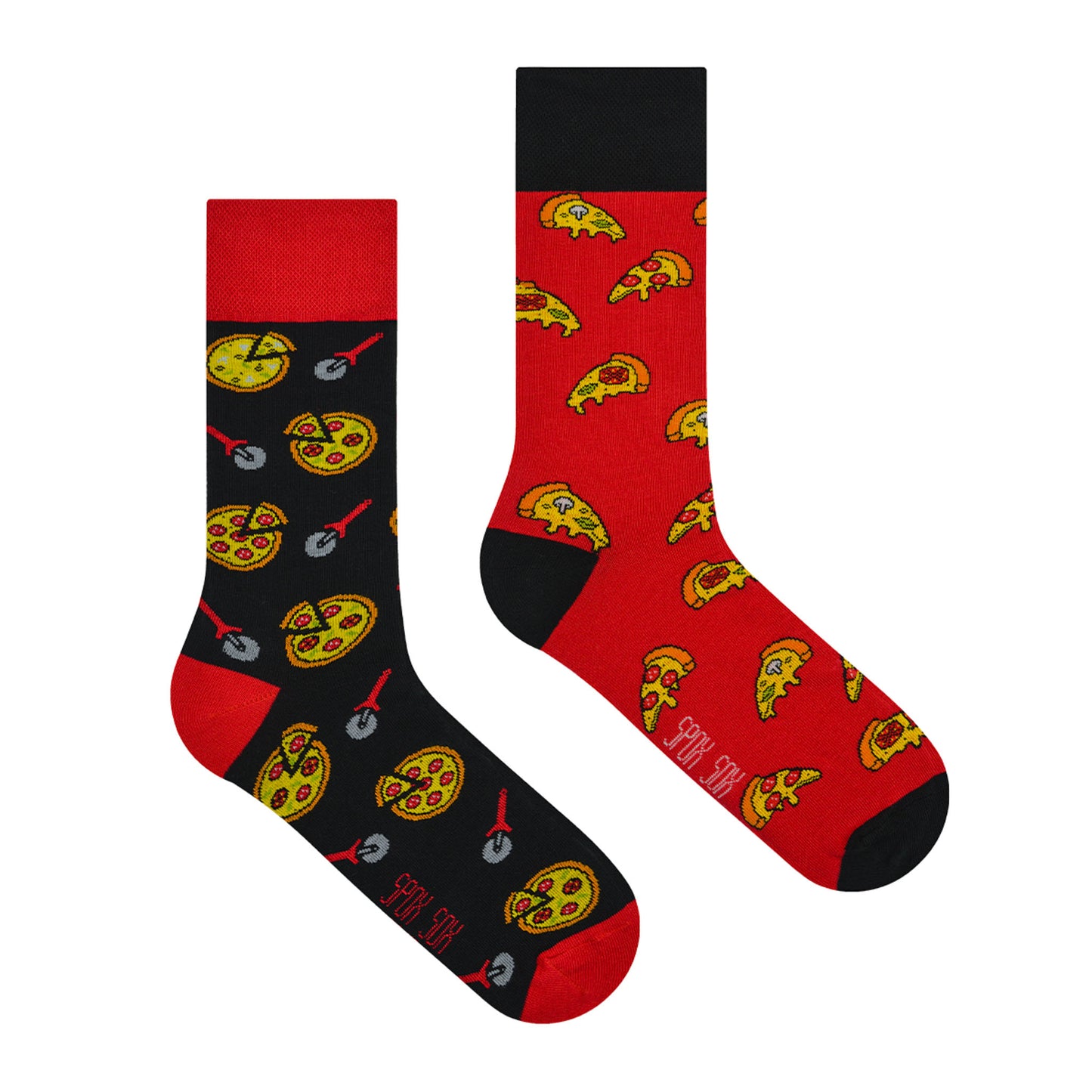 Pizza Socken, Motivsocken, bunte Socken, Geschenkidee für Pizzabäcker.