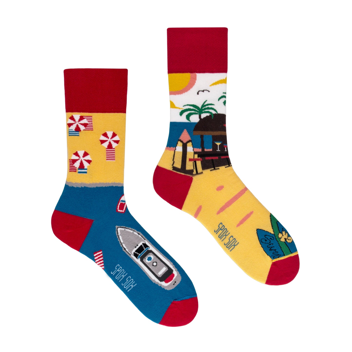 Surfer Socken, Motivsocken, bunte Socken, Geschenkidee für Surfer.